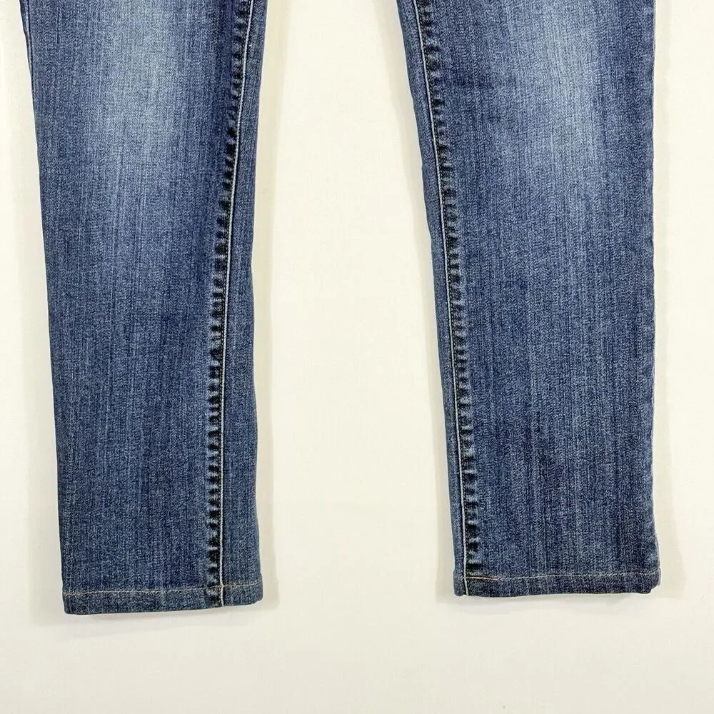 Tory Burch Super Skinny Jeans Womens‎ 28 Blue Studded Denim Rocker Chic Glam